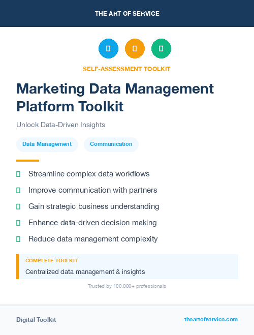 Marketing Data Management Platform Toolkit