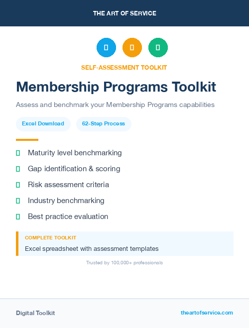 Membership Programs Toolkit