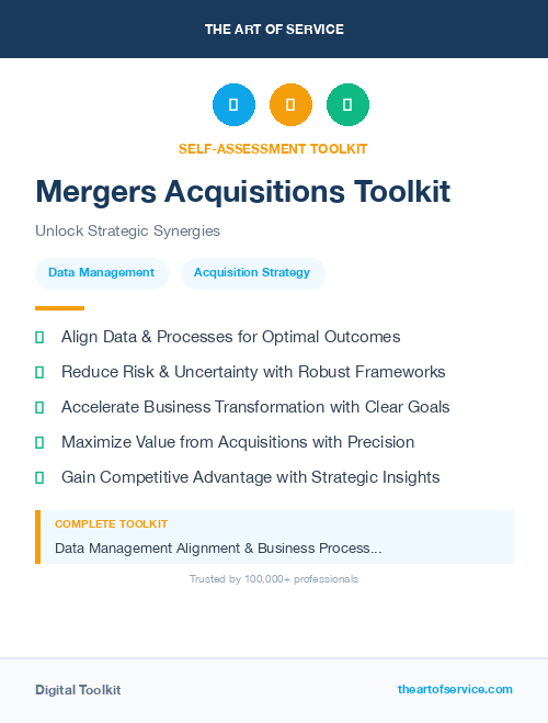 Mergers Acquisitions Toolkit