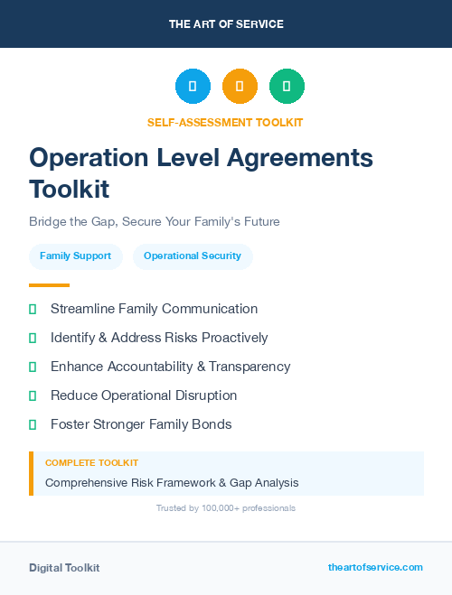 Operation Level Agreements Toolkit