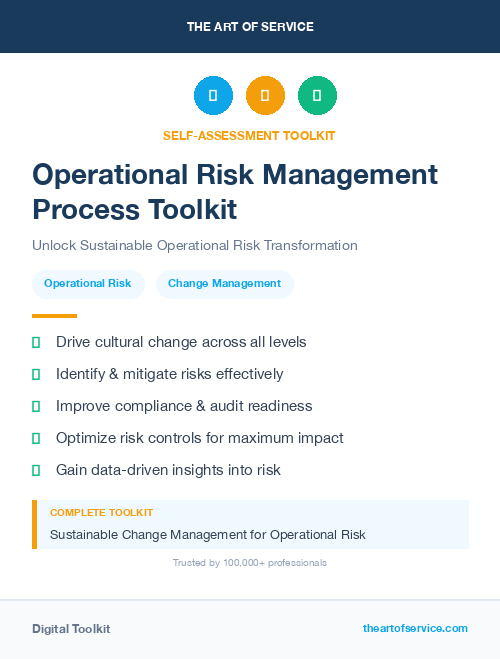 Operational Risk Management Process Toolkit