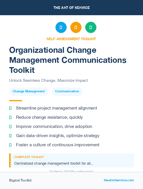 Organizational Change Management Communications Toolkit