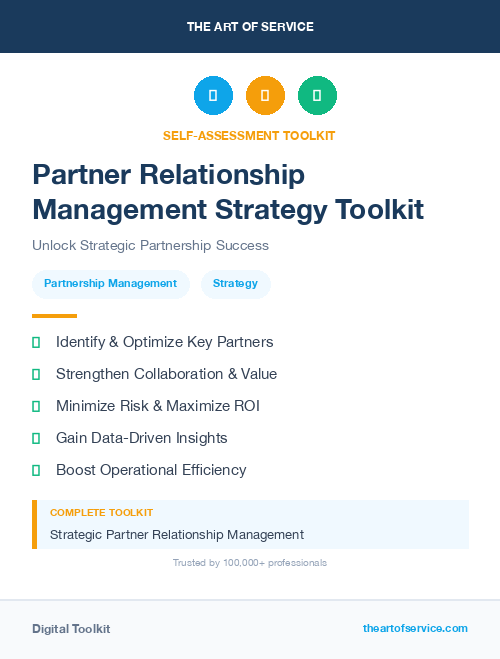 Partner Relationship Management Strategy Toolkit