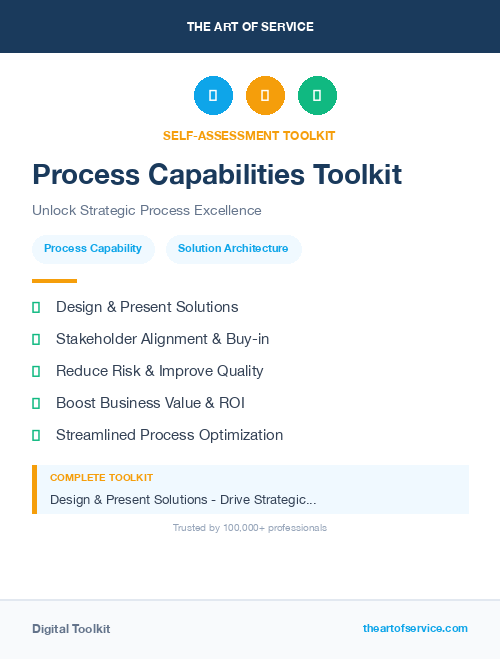Process Capabilities Toolkit