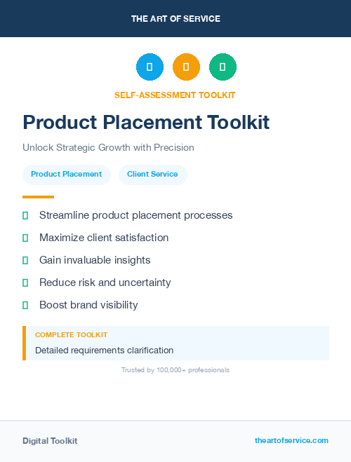 Product Placement Toolkit