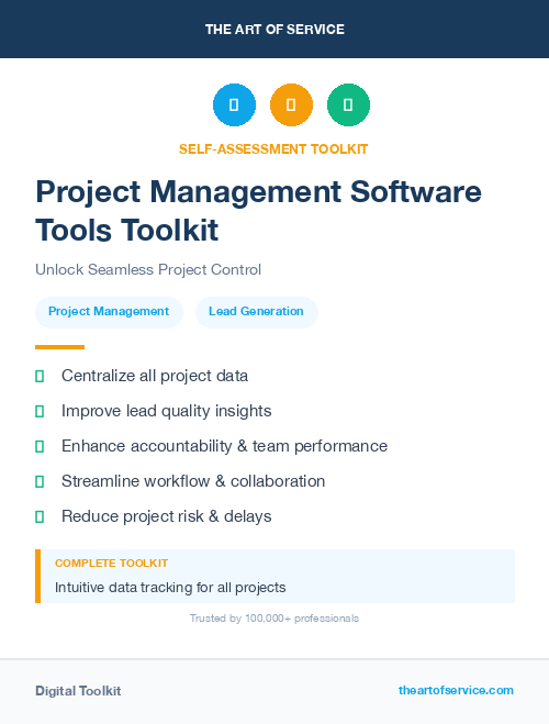Project Management Software Tools Toolkit
