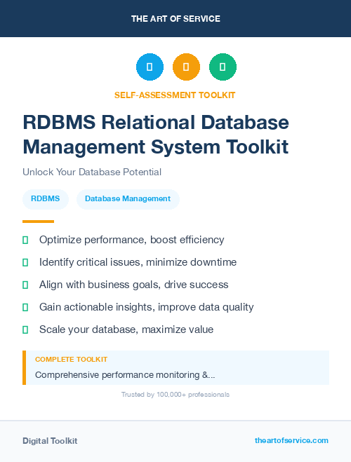 RDBMS Relational Database Management System Toolkit