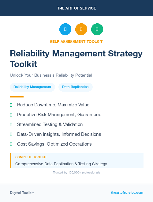 Reliability Management Strategy Toolkit