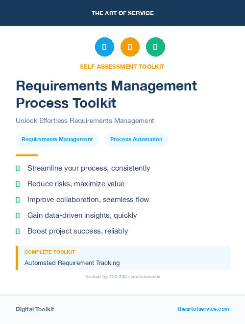 Requirements Management Process Toolkit