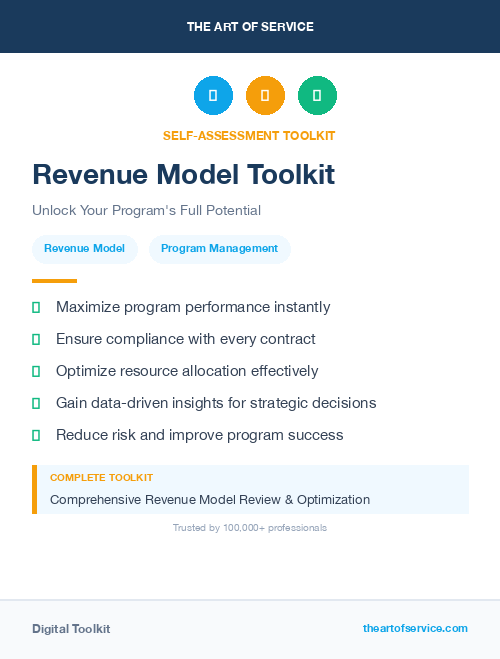 Revenue Model Toolkit