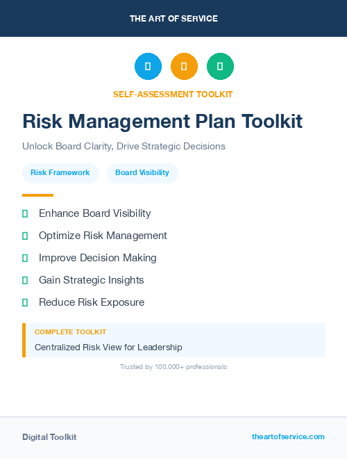 Risk Management Plan Toolkit