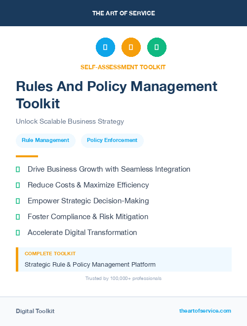 Rules And Policy Management Toolkit