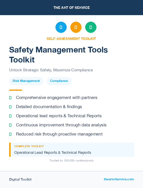 Safety Management Tools Toolkit