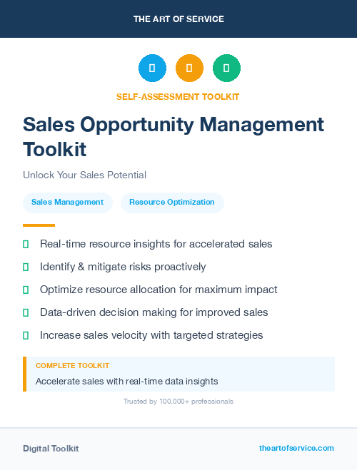 Sales Opportunity Management Toolkit