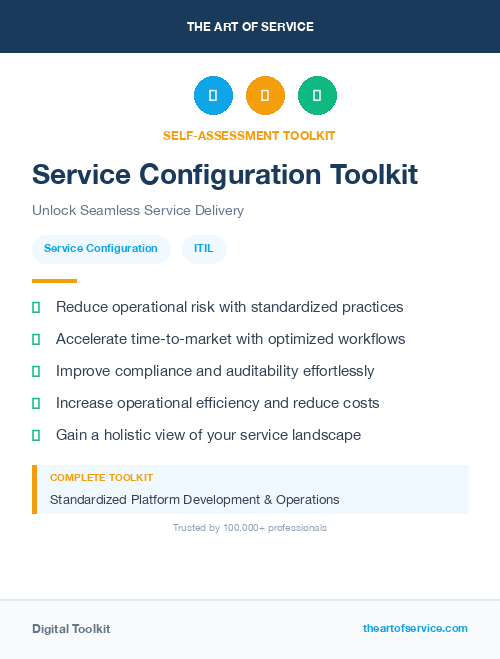 Service Configuration Toolkit