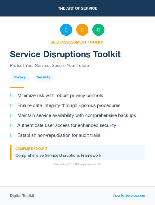 Service Disruptions Toolkit