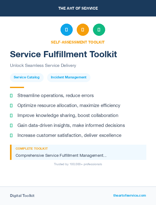 Service Fulfillment Toolkit