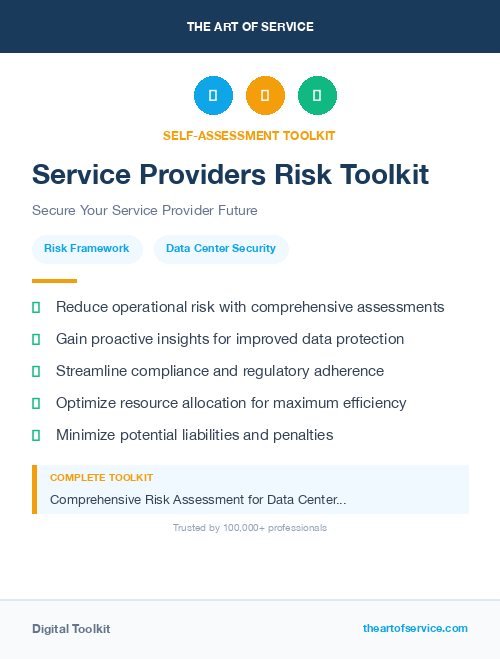 Service Providers Risk Toolkit