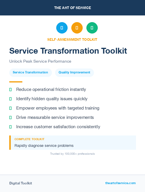 Service Transformation Toolkit