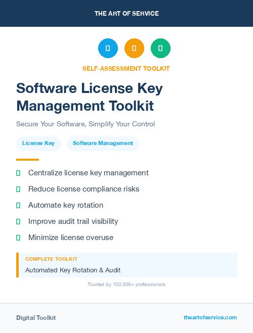 Software License Key Management Toolkit