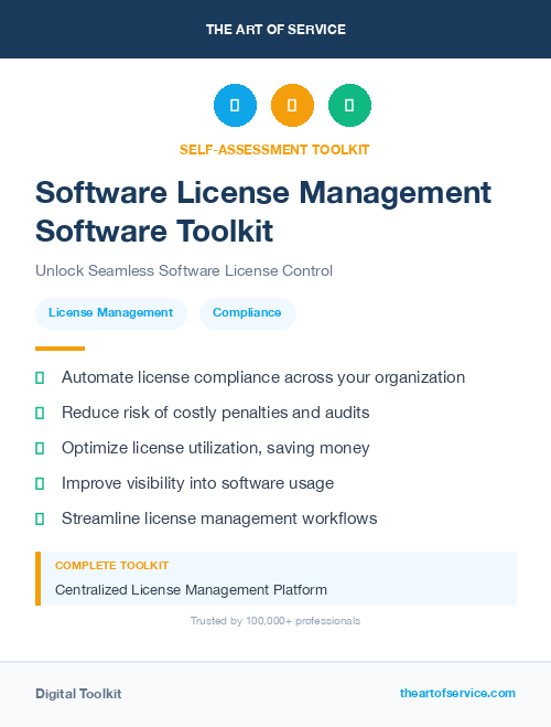 Software License Management Software Toolkit