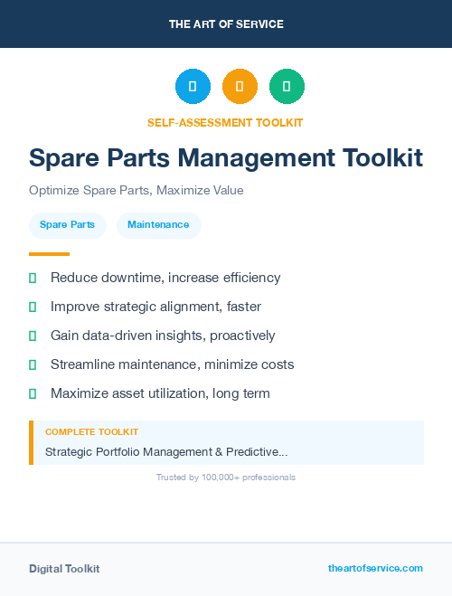 Spare Parts Management Toolkit