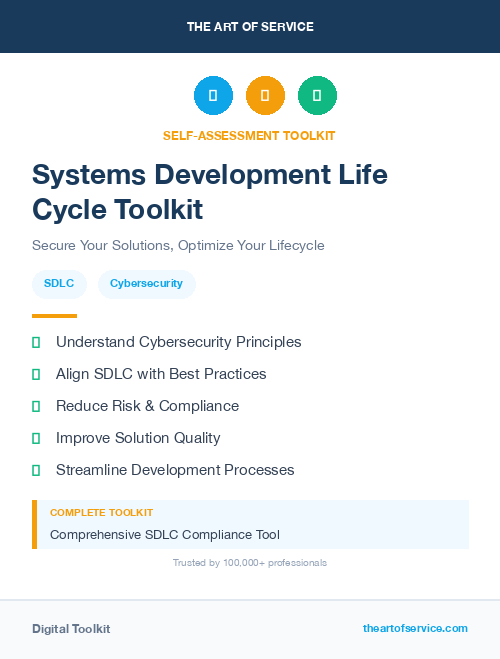 Systems Development Life Cycle Toolkit