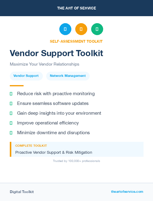 Vendor Support Toolkit