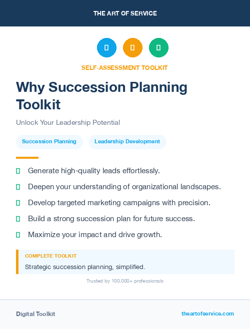 Why Succession Planning Toolkit