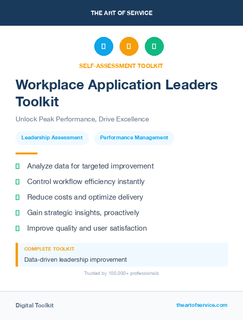 Workplace Application Leaders Toolkit