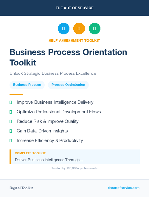 Business Process Orientation Toolkit