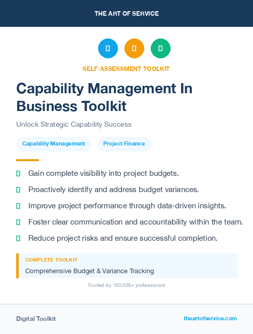 Capability Management In Business Toolkit