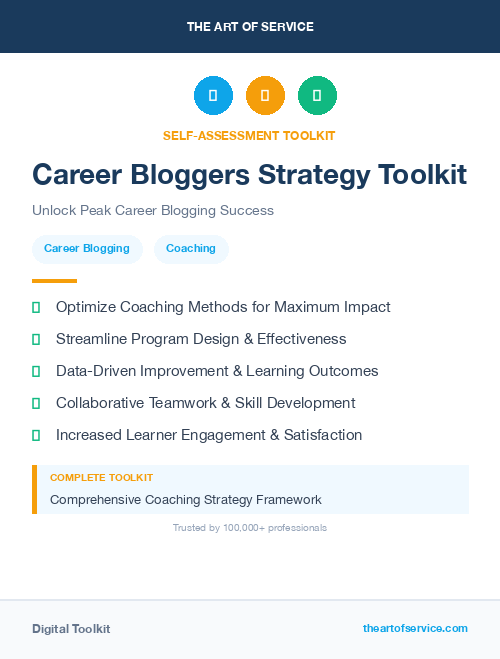 Career Bloggers Strategy Toolkit