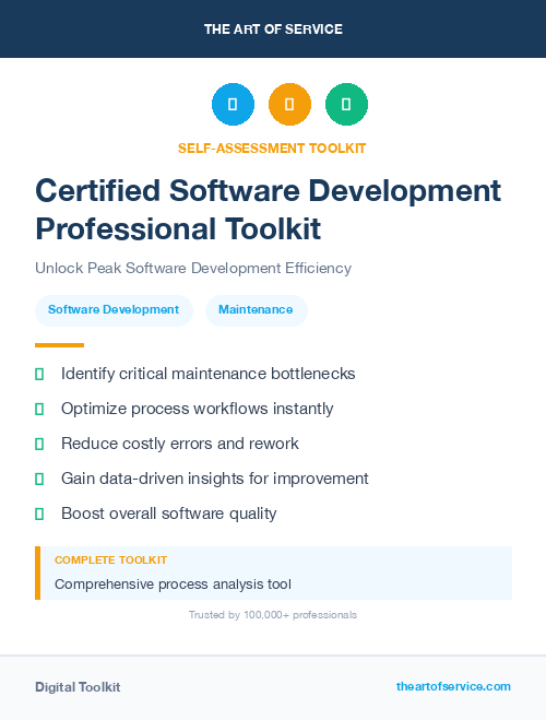 Certified Software Development Professional Toolkit