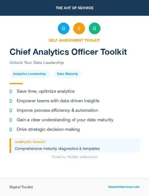 Chief Analytics Officer Toolkit
