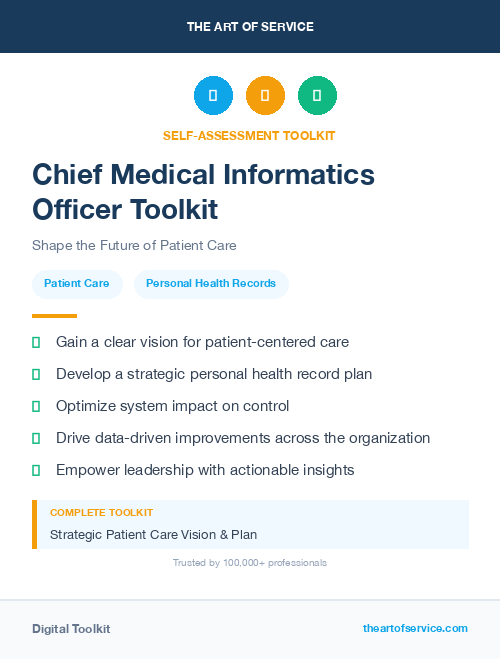 Chief Medical Informatics Officer Toolkit