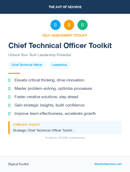 Chief Technical Officer Toolkit