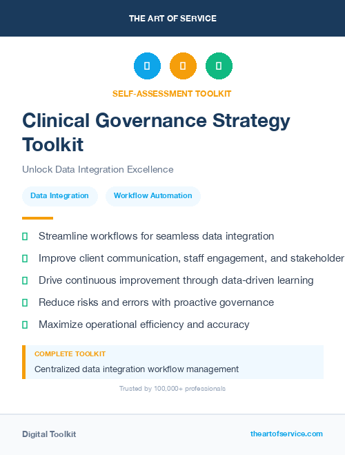 Clinical Governance Strategy Toolkit