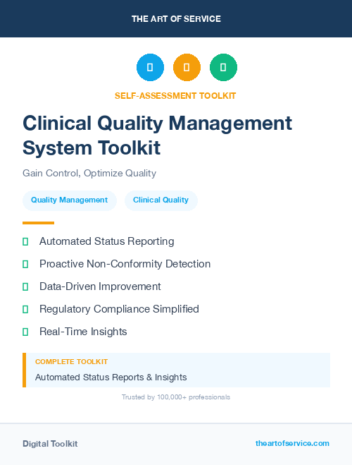 Clinical Quality Management System Toolkit
