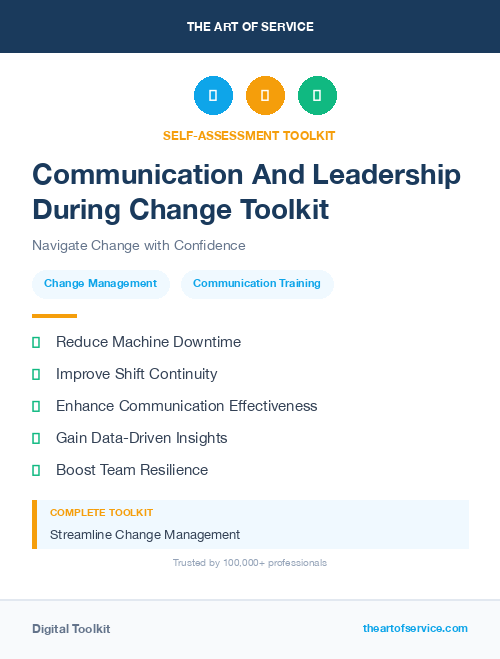 Communication And Leadership During Change Toolkit