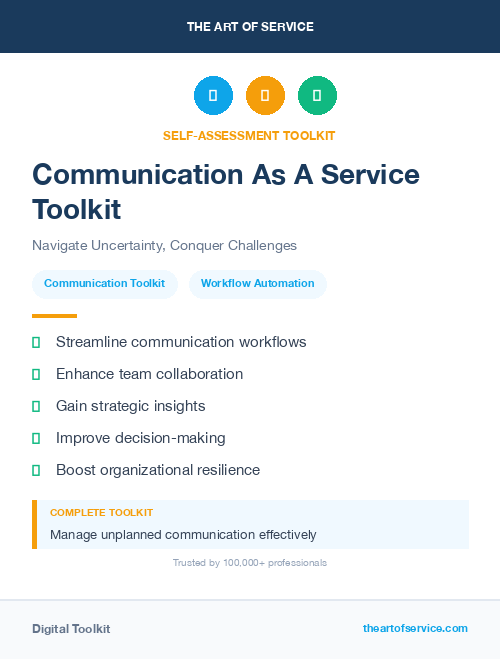 Communication As A Service Toolkit