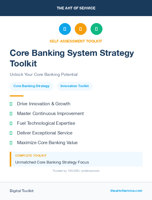 Core Banking System Strategy Toolkit