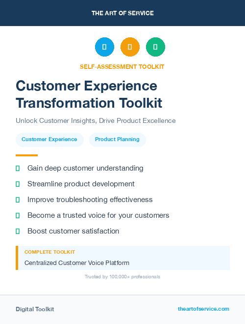 Customer Experience Transformation Toolkit