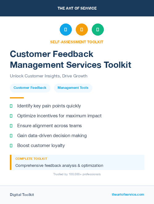 Customer Feedback Management Services Toolkit