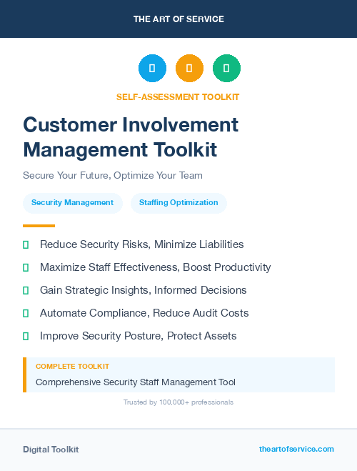 Customer Involvement Management Toolkit