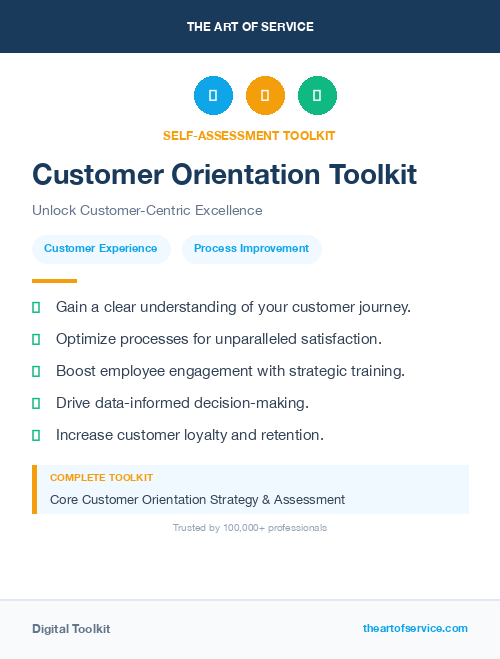 Customer Orientation Toolkit