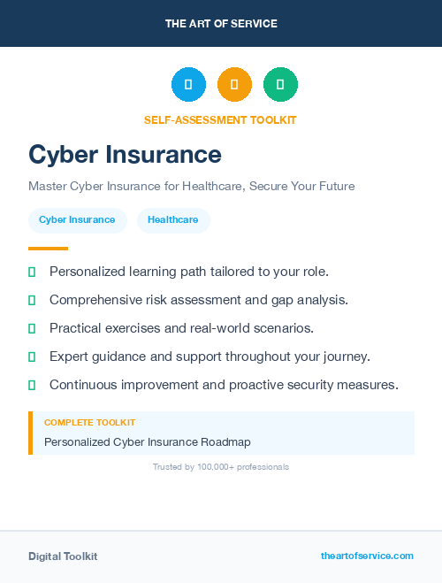 Cyber Insurance For Healthcare Toolkit