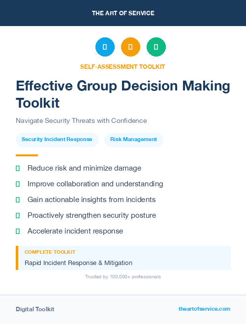 Effective Group Decision Making Toolkit