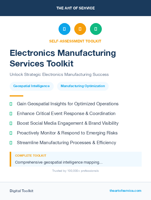 Electronics Manufacturing Services Toolkit