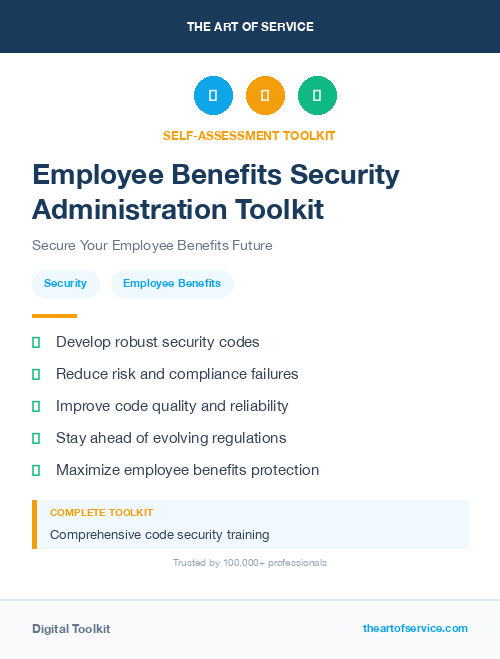 Employee Benefits Security Administration Toolkit
